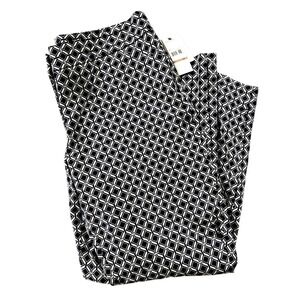 NWT Laundry Shelli Segal Cotton Pants Slacks Inkblot Navy/White SZ 12